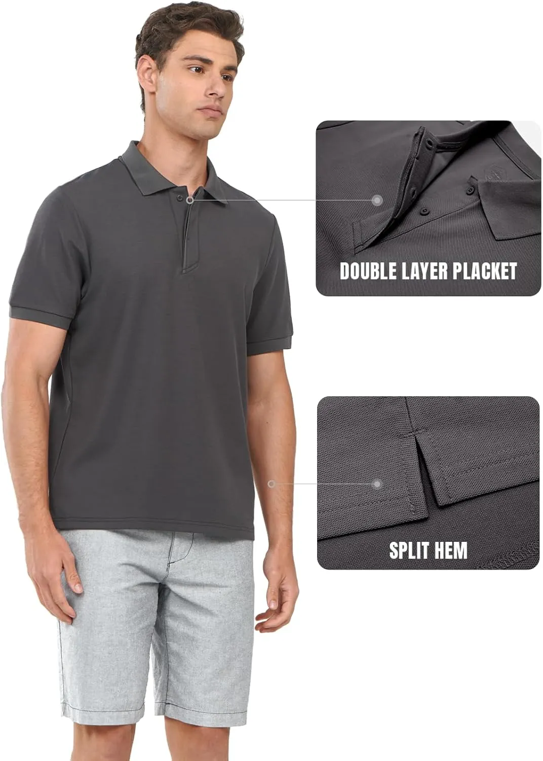 NORTHYARD Men's Cotton Polo Shirts Short Sleeve Knitted Golf Shirt Casual Classic Polos T-Shirt