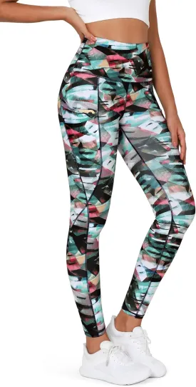 ODODOS Women's High Waisted Yoga Leggings with Pockets, Tummy Control Non See Through Workout Athletic Running Yoga Pants