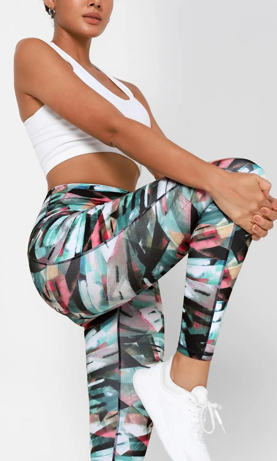 ODODOS Women's High Waisted Yoga Leggings with Pockets, Tummy Control Non See Through Workout Athletic Running Yoga Pants
