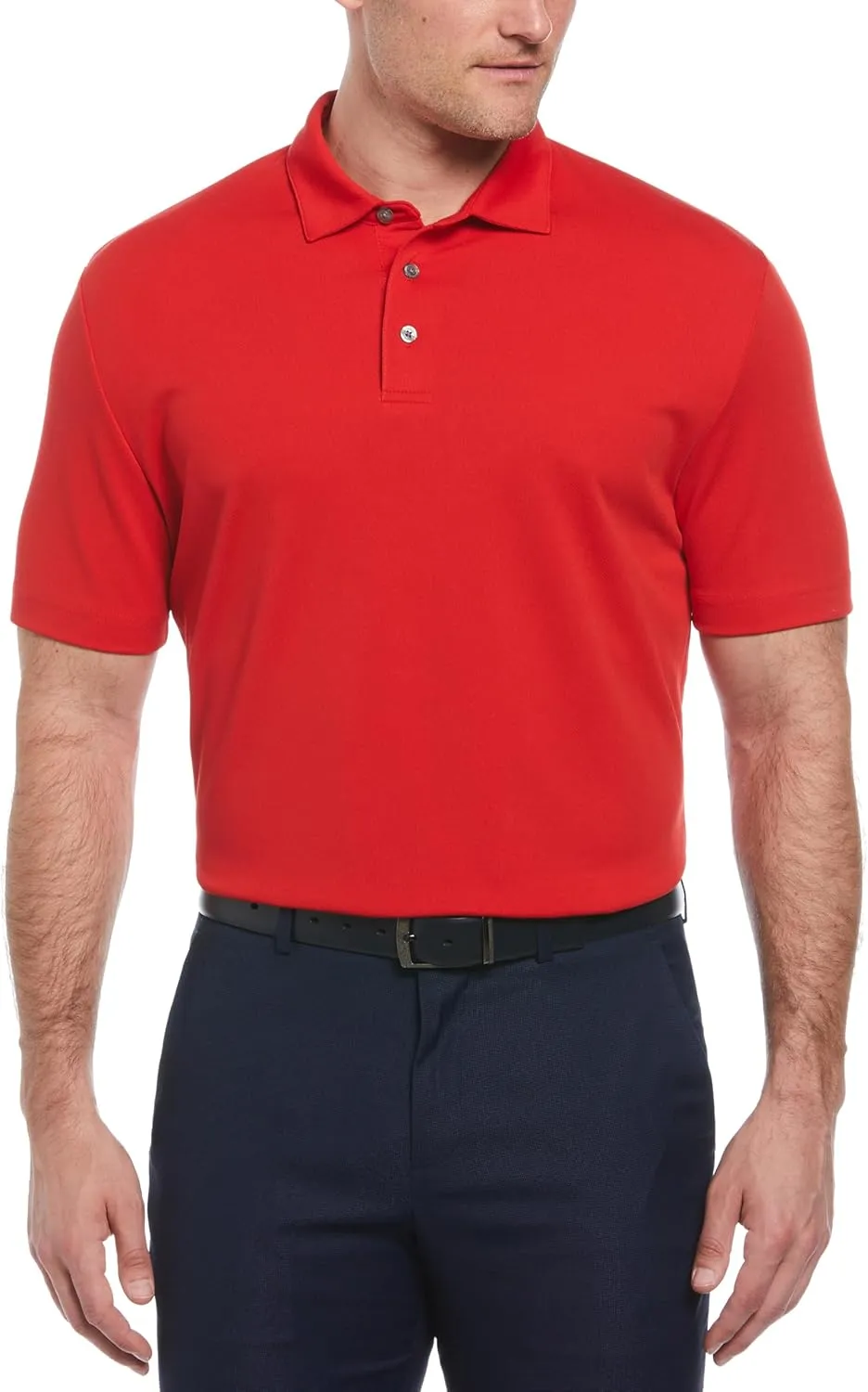 Perry Ellis Men's Classic Short Sleeve Golf Polo, Moisture-Wicking Sun Protection, Enhanced Stretch (Available in Big & Tall)