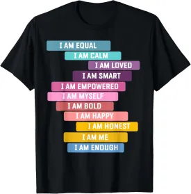 Positive Affirmations For Growth Mindset & Positive Sayings T-Shirt