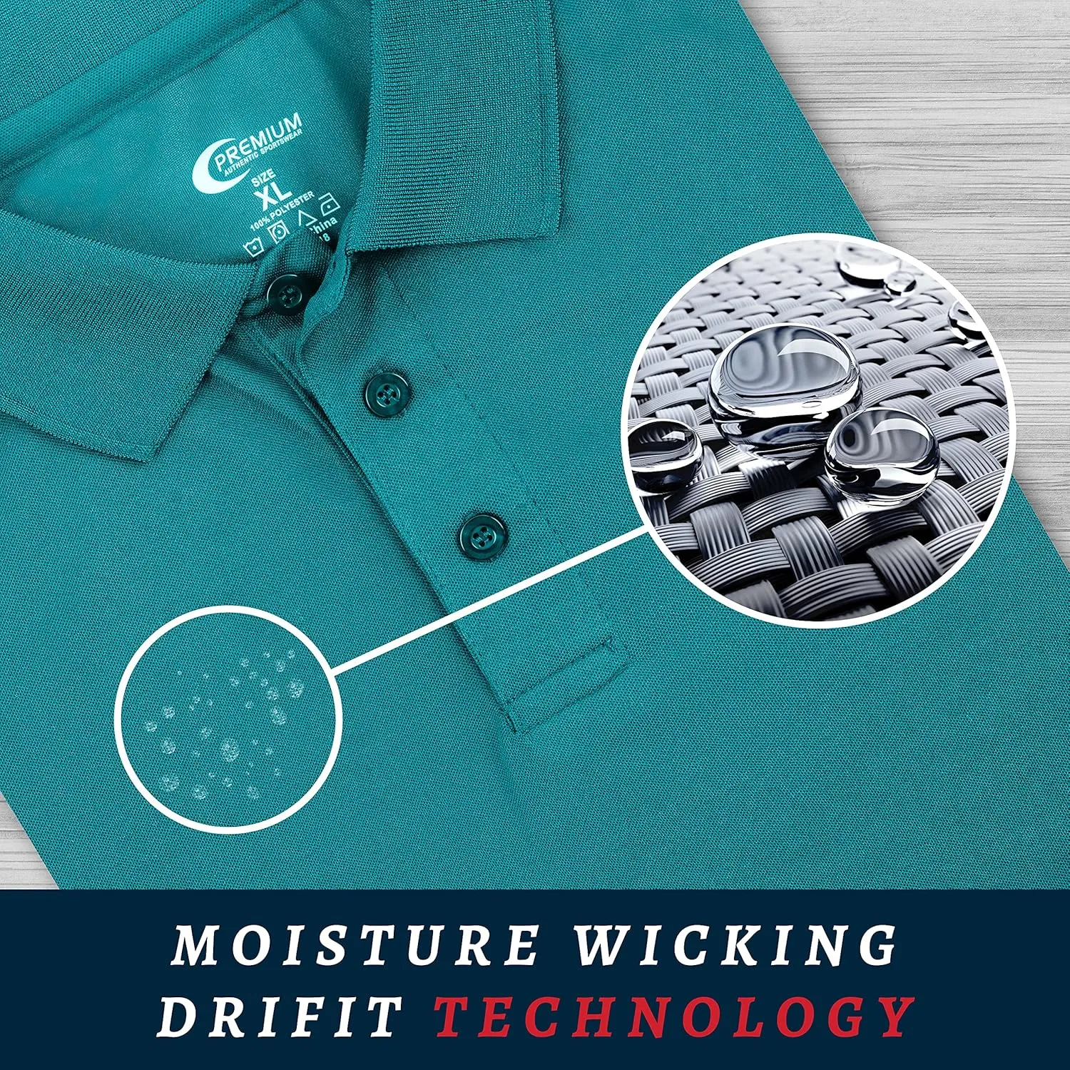 Premium Wear Boys High Moisture Wicking Polo T Shirts