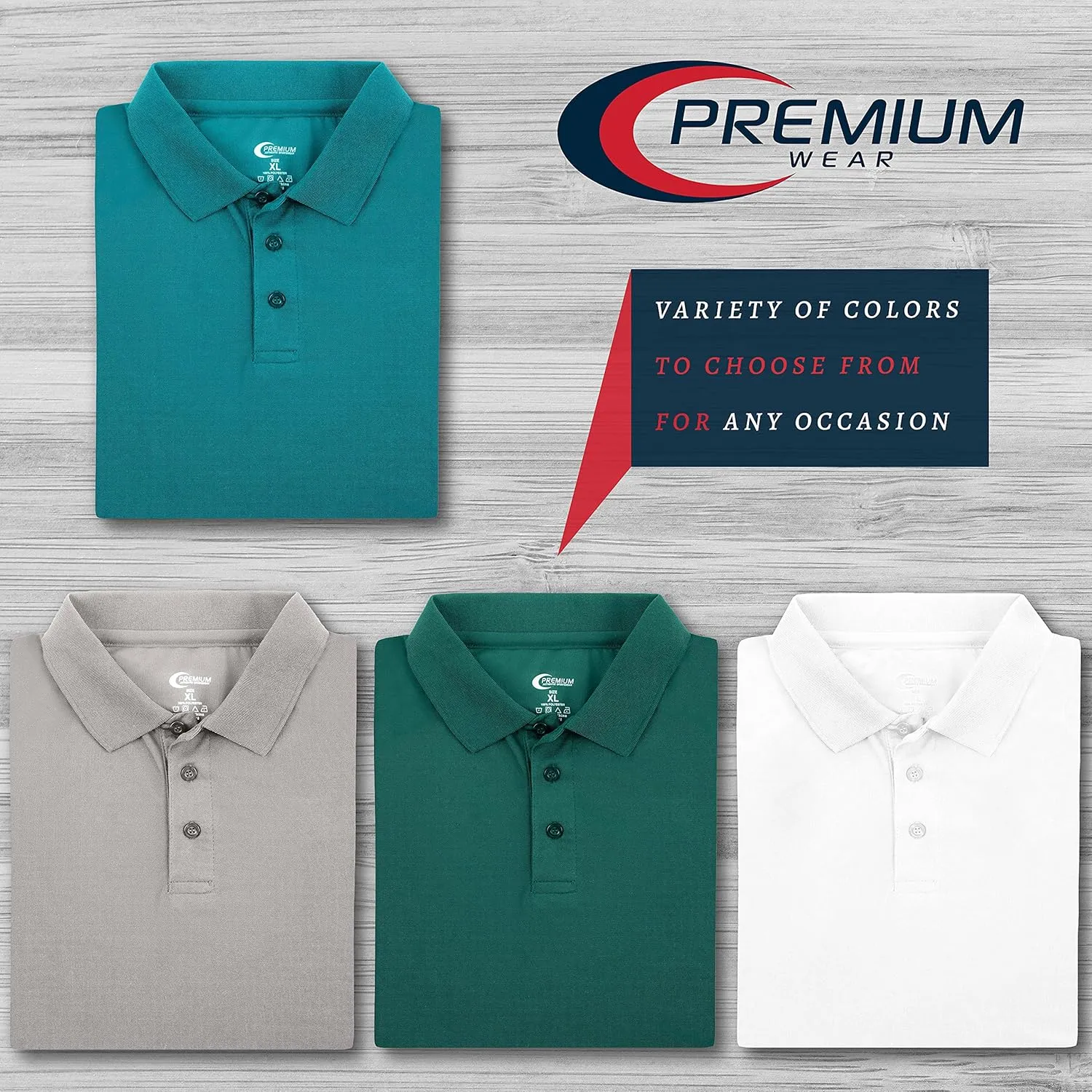 Premium Wear Boys High Moisture Wicking Polo T Shirts