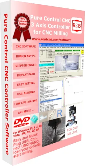 RoutBot 4 Axis CNC Milling Controller CNC 3018 3020 1610 Standard Software integrated easy to use tutorial videos.