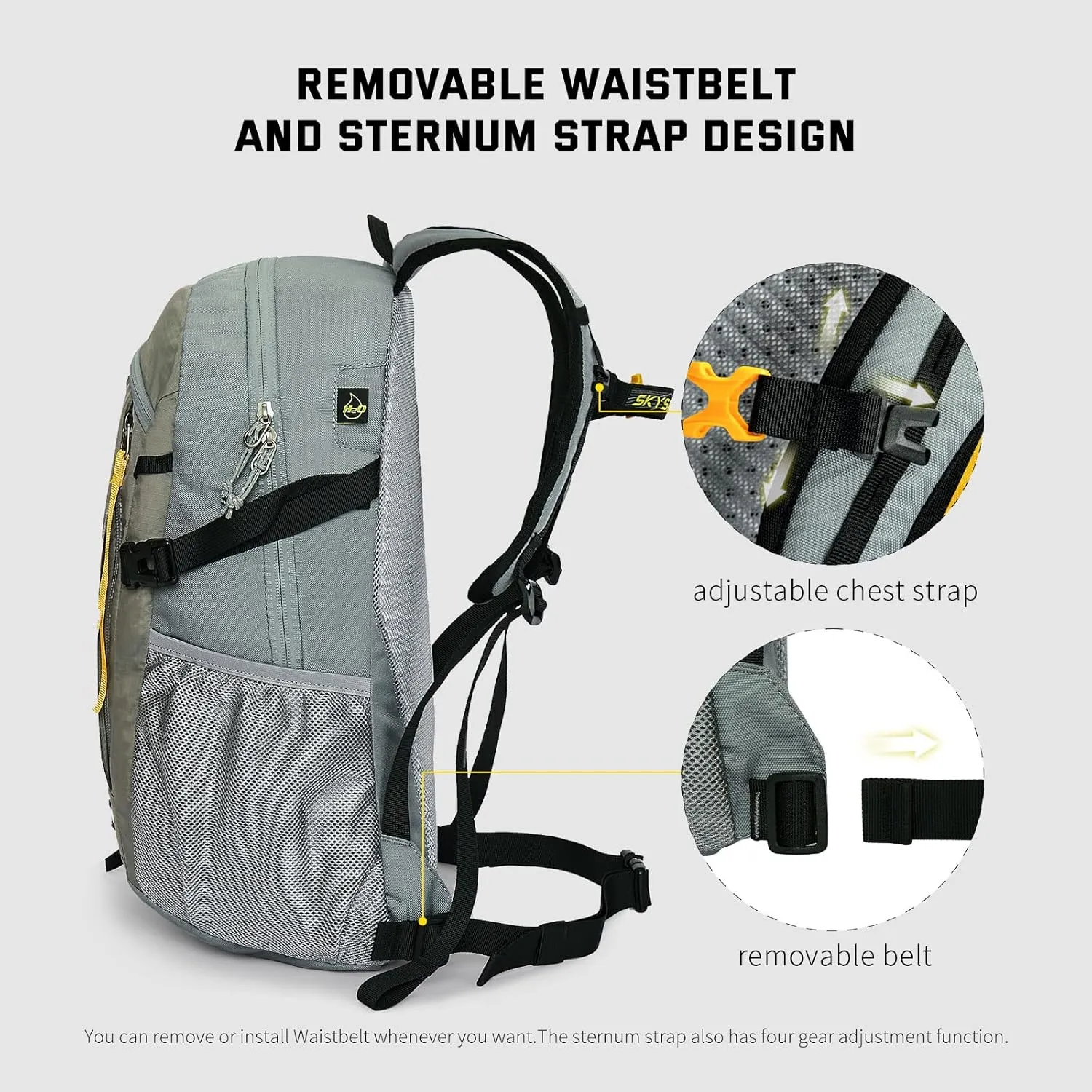 SKYSPER Small Hiking Backpack, 20L Lightweight Travel Backpacks Hiking Daypack for Women Men