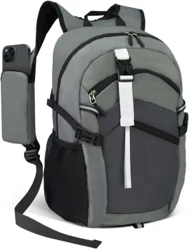 Small Hiking Backpack, 20L Lightweight Travel Backpack with Phone Pocket, Hiking Daypack for Women Men,Grey