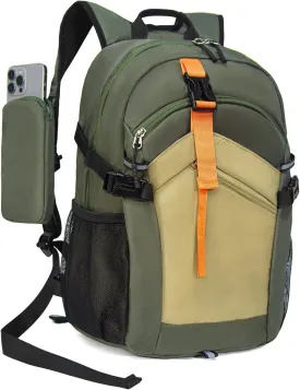 Small Hiking Backpack, 20L Lightweight Travel Backpack with Phone Pocket, Hiking Daypack for Women Men,Olive green