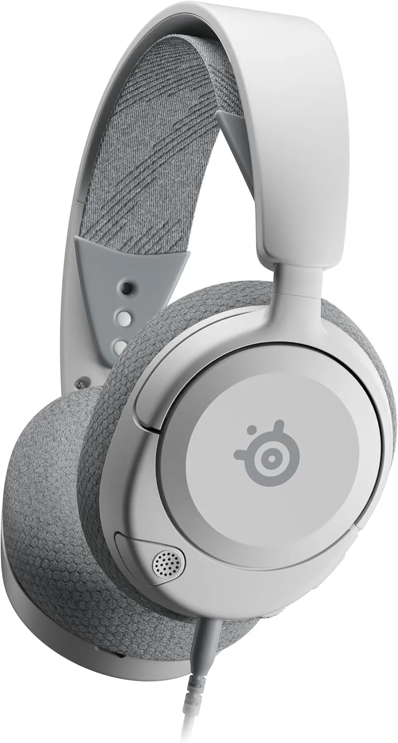 SteelSeries Arctis Nova 1 Multi-System Gaming Headset  Hi-Fi Drivers  360 Spatial Audio  Comfort Design  Durable  Ultra Lightweight  Noise-Cancelling Mic  PC, PS5/PS4, Switch, Xbox - White