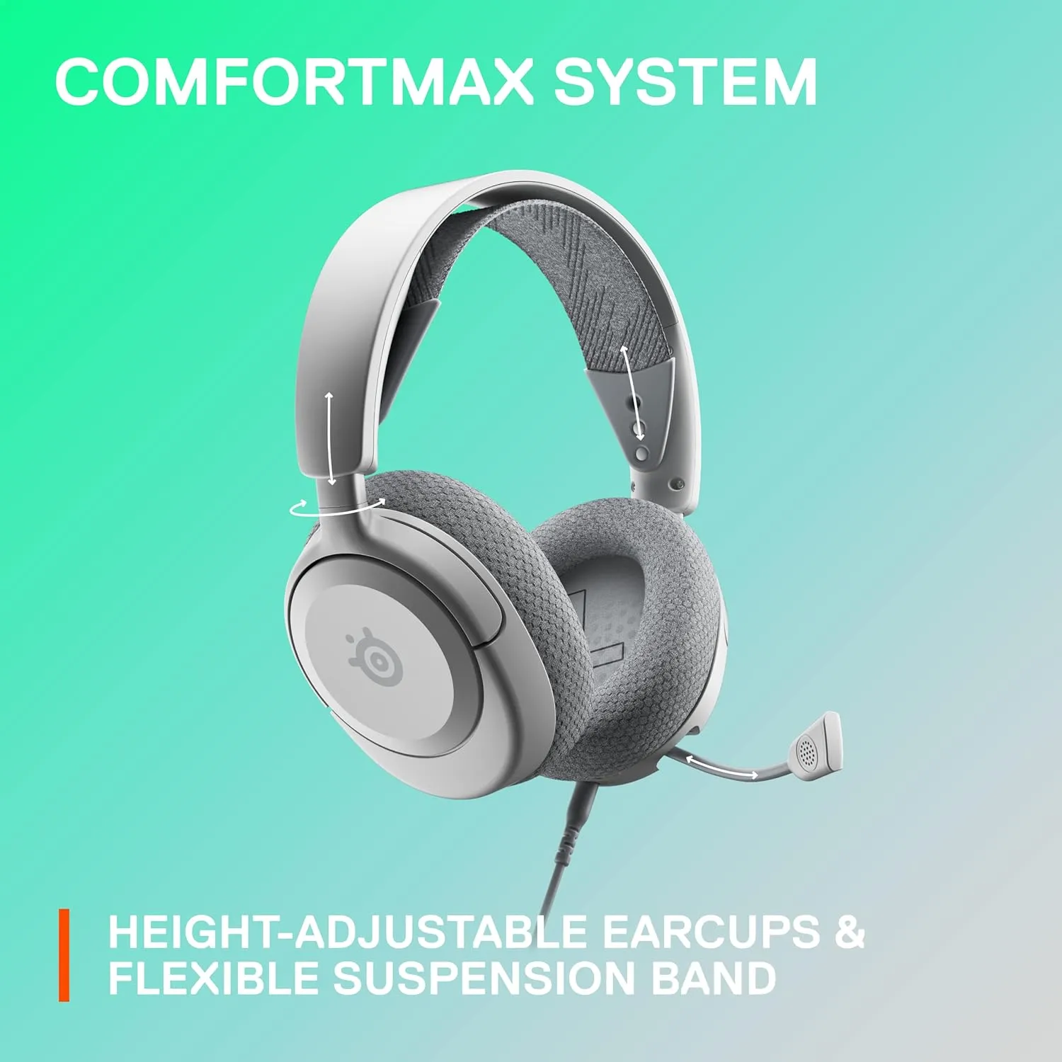 SteelSeries Arctis Nova 1 Multi-System Gaming Headset  Hi-Fi Drivers  360 Spatial Audio  Comfort Design  Durable  Ultra Lightweight  Noise-Cancelling Mic  PC, PS5/PS4, Switch, Xbox - White