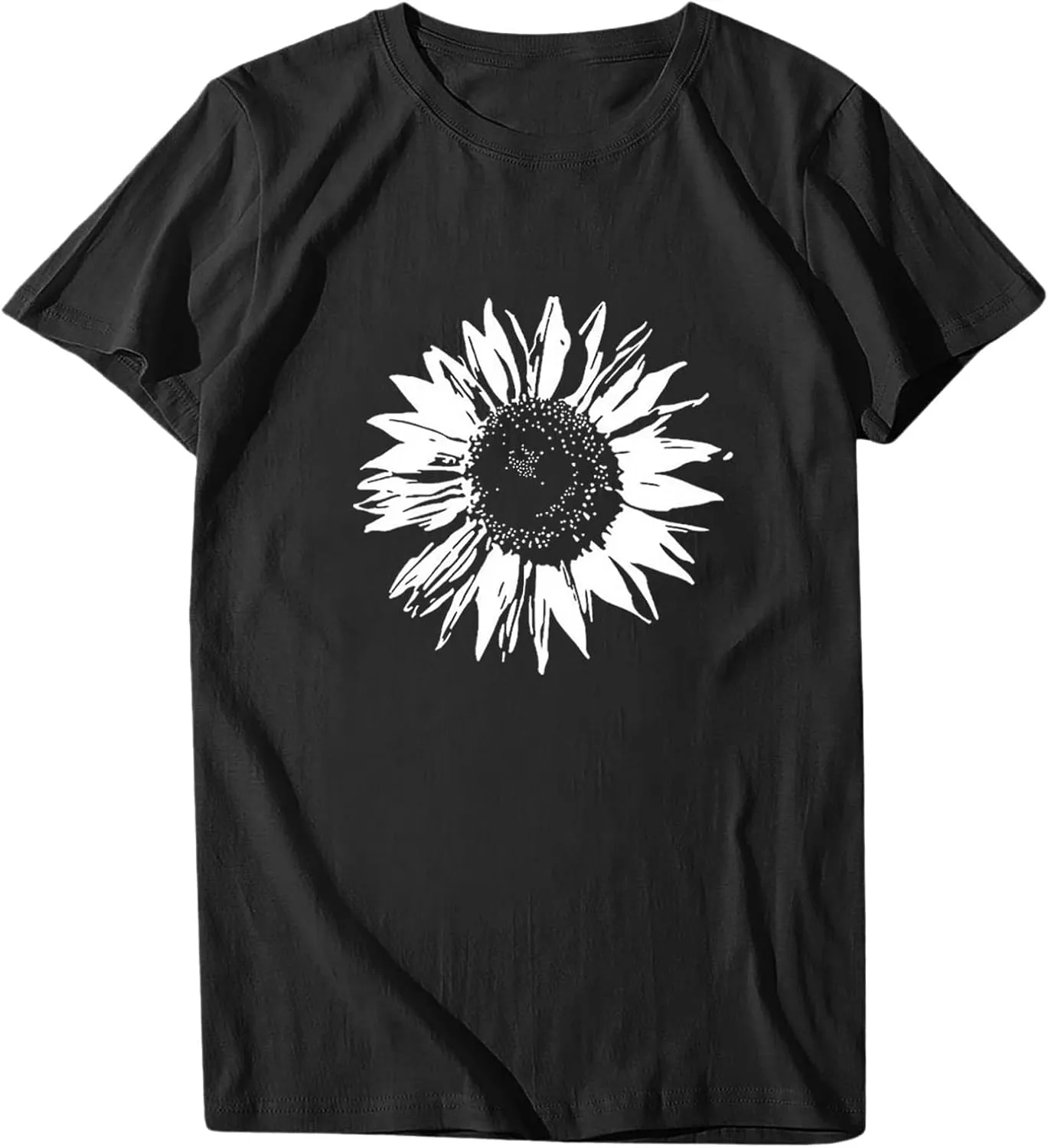 Sunflower Shirts Women Sunflower Printed Tee Shirts Inspirational Tees Shirt Vintage Casual Short Sleeve Tops