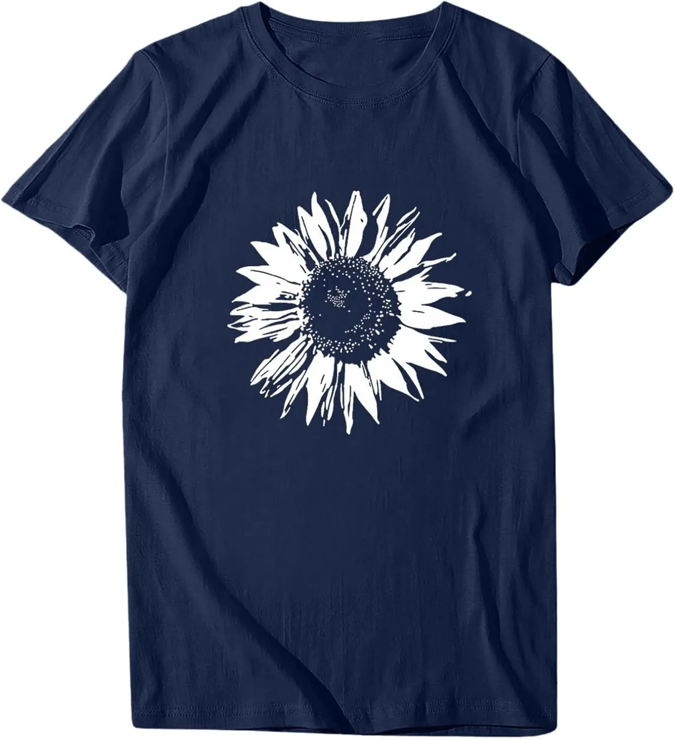Sunflower Shirts Women Sunflower Printed Tee Shirts Inspirational Tees Shirt Vintage Casual Short Sleeve Tops