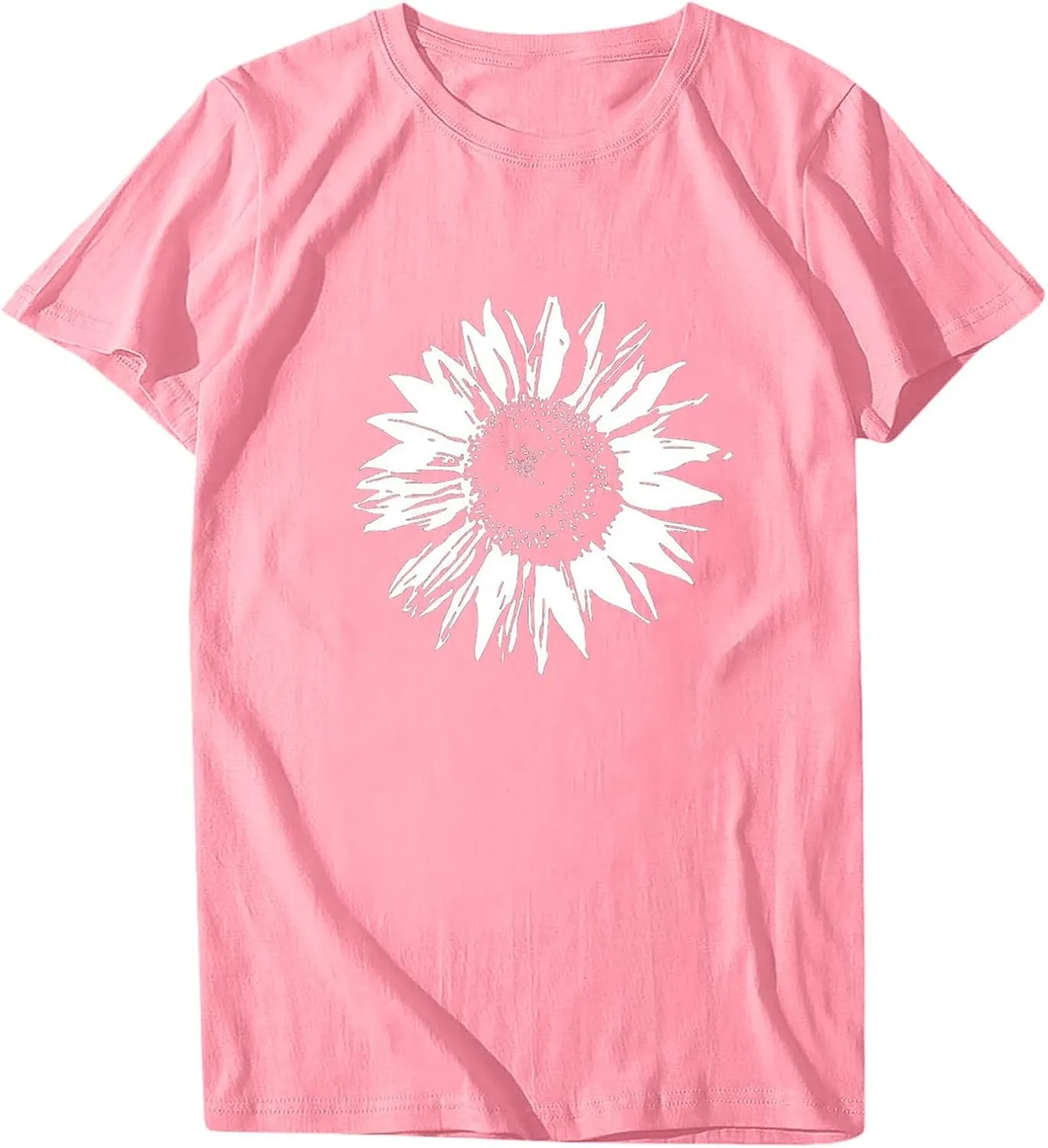 Sunflower Shirts Women Sunflower Printed Tee Shirts Inspirational Tees Shirt Vintage Casual Short Sleeve Tops