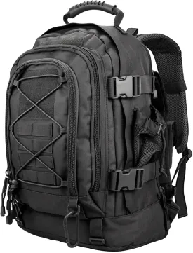 Tactical Backpack Military Army Daypack - Assault Pack for Men Molle Backpacks Bug Out Bag 3 Day Pack for Hiking Camping Travel Hunting Rucksack Trekking Black