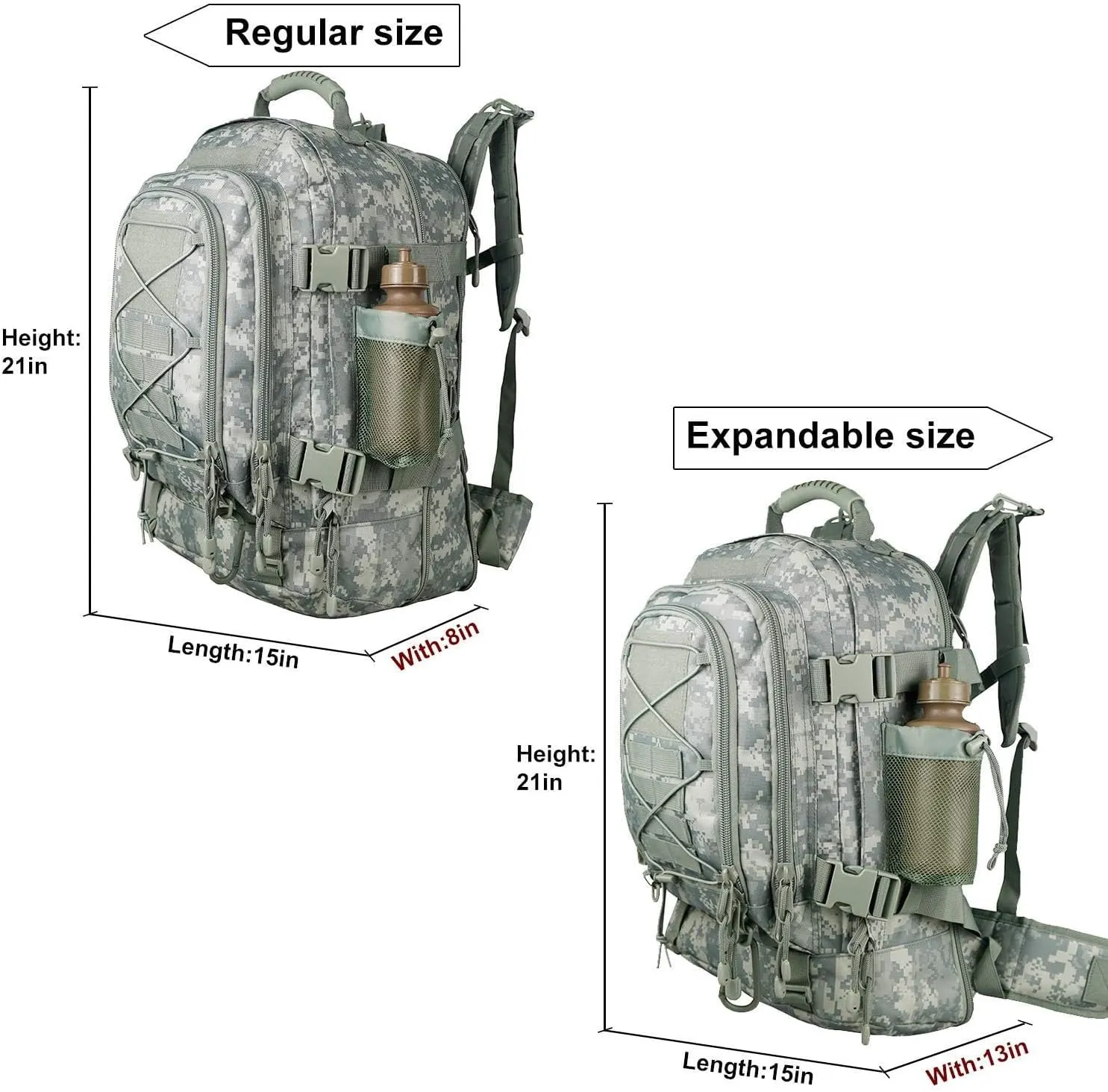 Tactical Backpack Military Army Daypack - Assault Pack for Men Molle Backpacks Bug Out Bag 3 Day Pack for Hiking