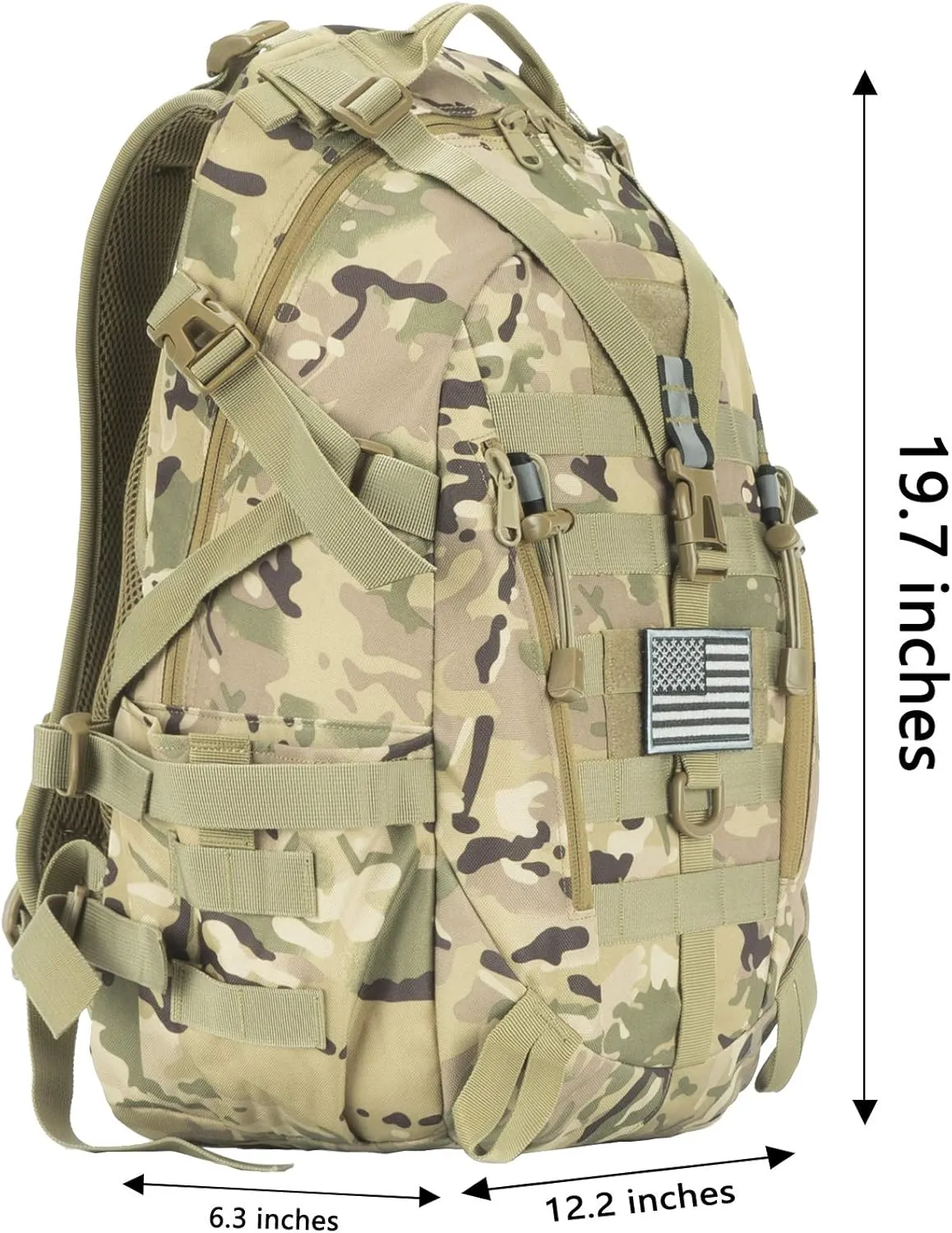 Tactical Backpack Military Molle Bag Camping Trekking Fishing Gym Traveling Motorcycle Hiking Daypack