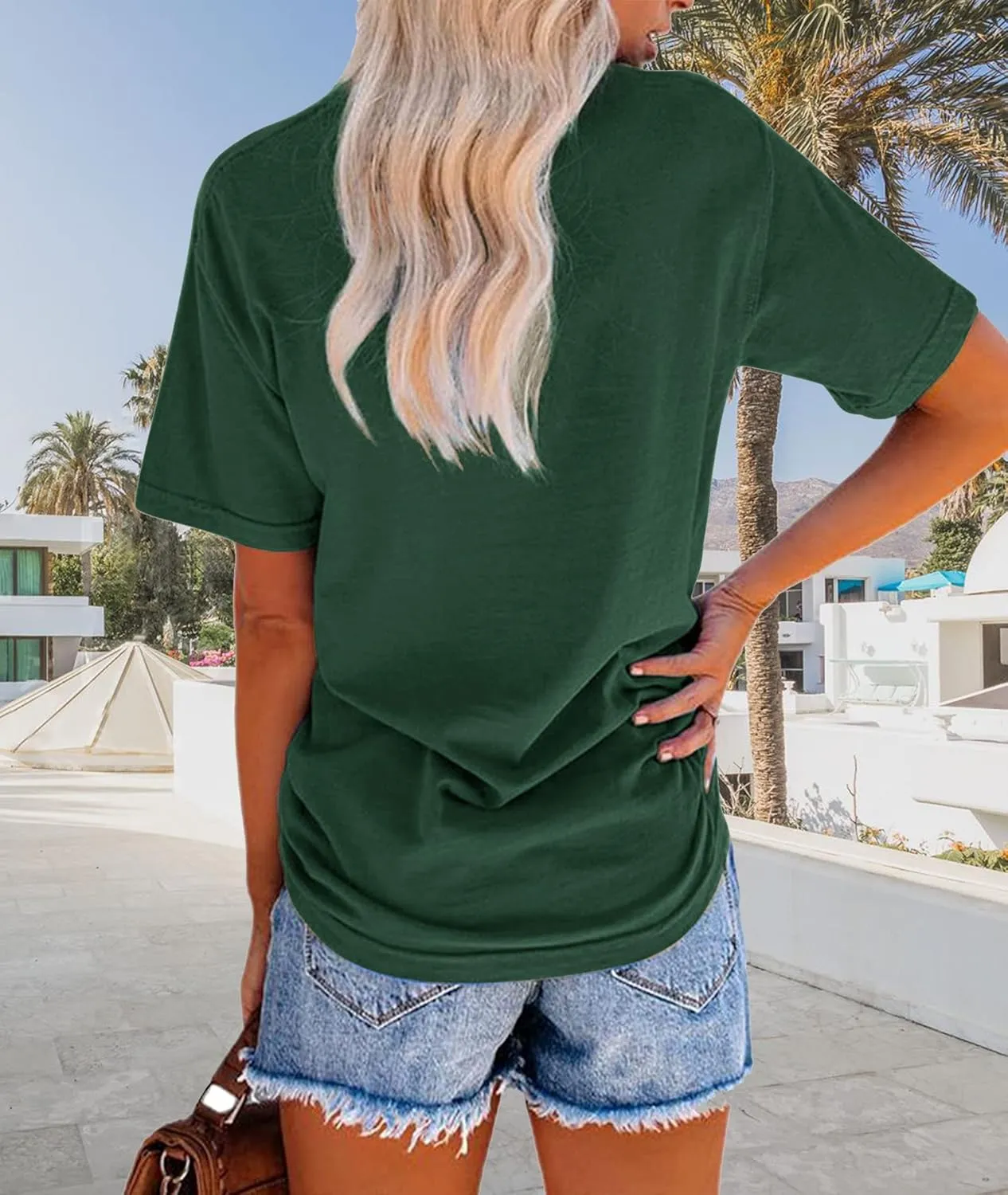 TAKEYAL Women Los Angeles Graphic T Shirts California Letter Print Short Sleeve Tee Loose Casual Tops