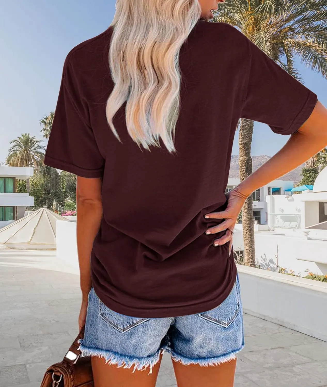 TAKEYAL Women Los Angeles Graphic T Shirts California Letter Print Short Sleeve Tee Loose Casual Tops