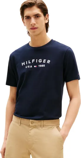 Tommy Hilfiger Men's Short Sleeve Cotton Graphic T-Shirts with Printed Logo