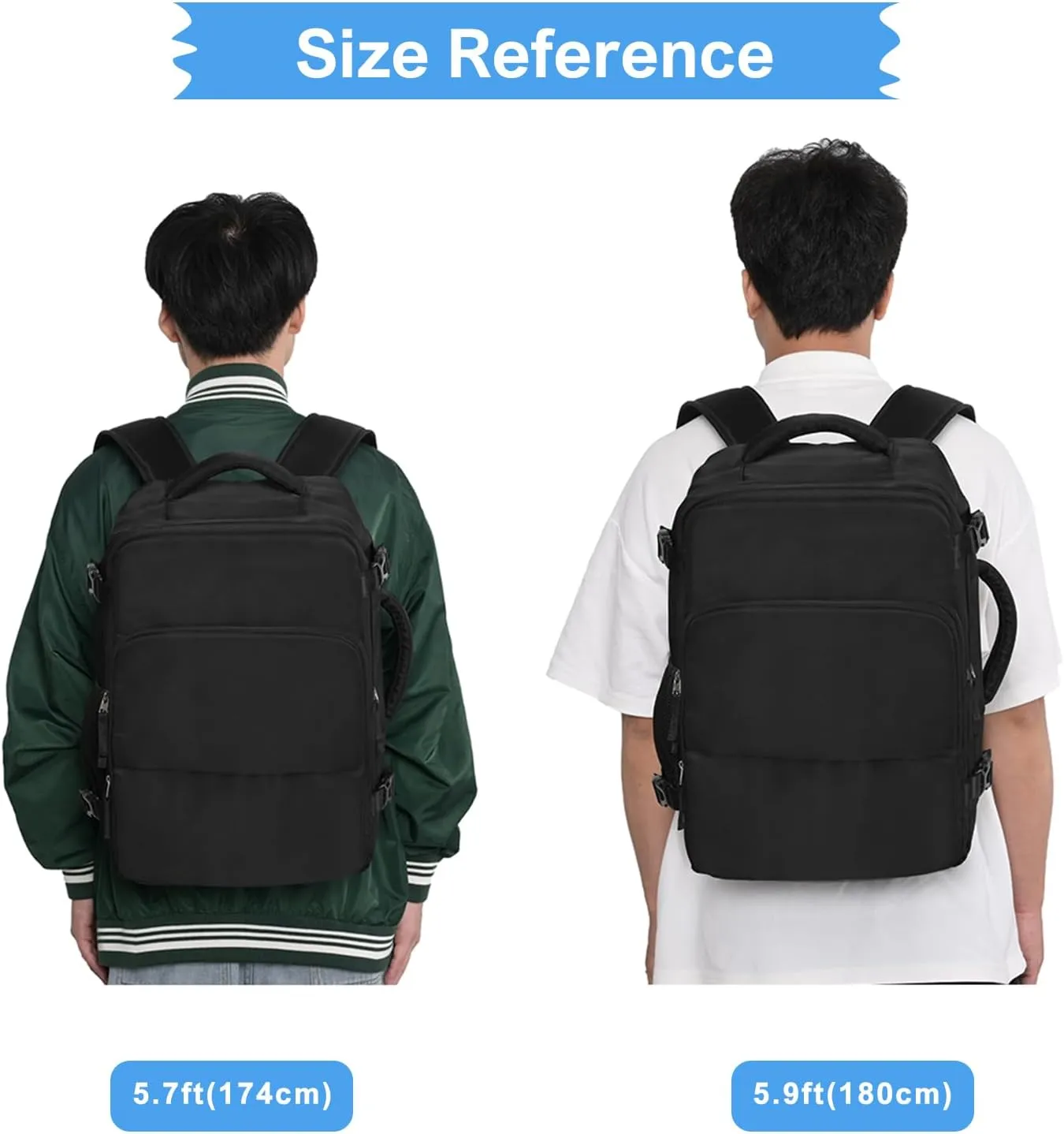 Travel Backpack for Men Women, Personal Item Travel Bag with Multi-Pockets, Airline Approved Carry on Backpack Fits 16inch Laptop, Waterproof Casual Backpack for College,Travel, Work