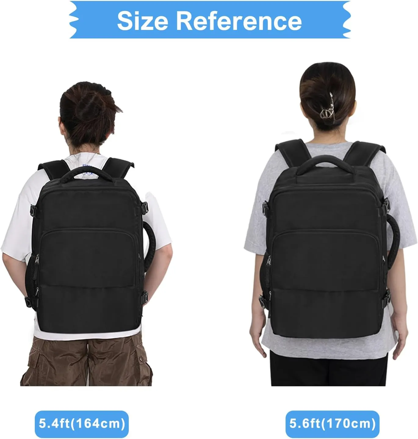Travel Backpack for Men Women, Personal Item Travel Bag with Multi-Pockets, Airline Approved Carry on Backpack Fits 16inch Laptop, Waterproof Casual Backpack for College,Travel, Work