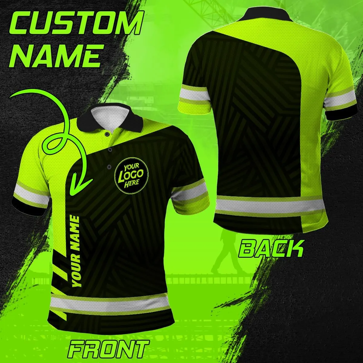 Uniform Company Reflective Polo Shirt High Visibility Shirt for Men Women Safety Polo Shirts Workwear for Worker