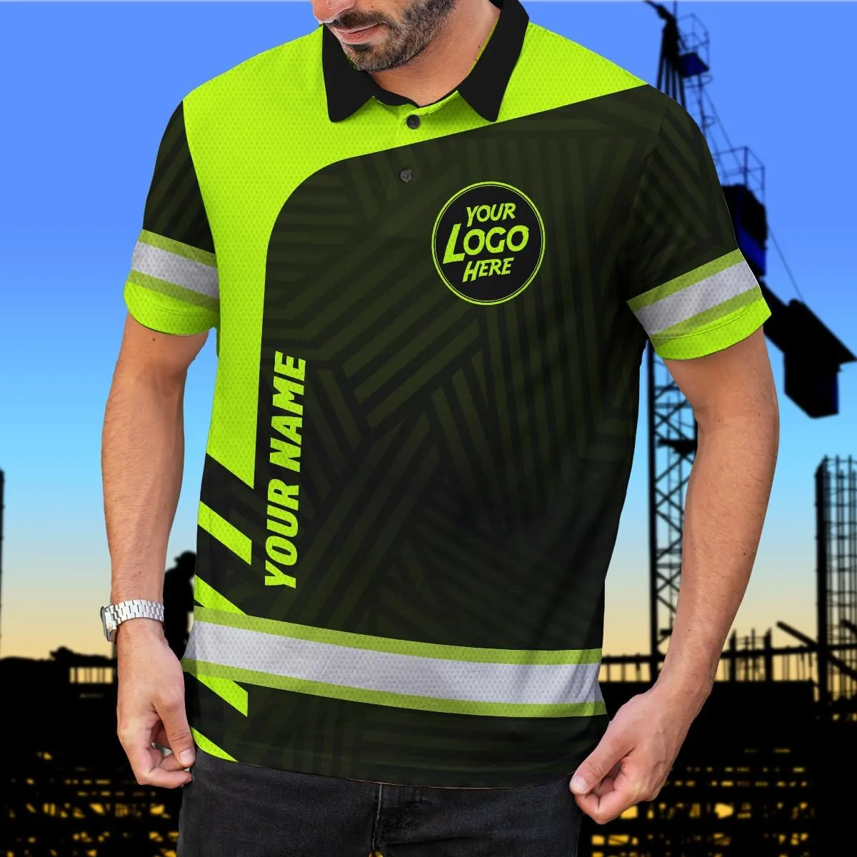 Uniform Company Reflective Polo Shirt High Visibility Shirt for Men Women Safety Polo Shirts Workwear for Worker