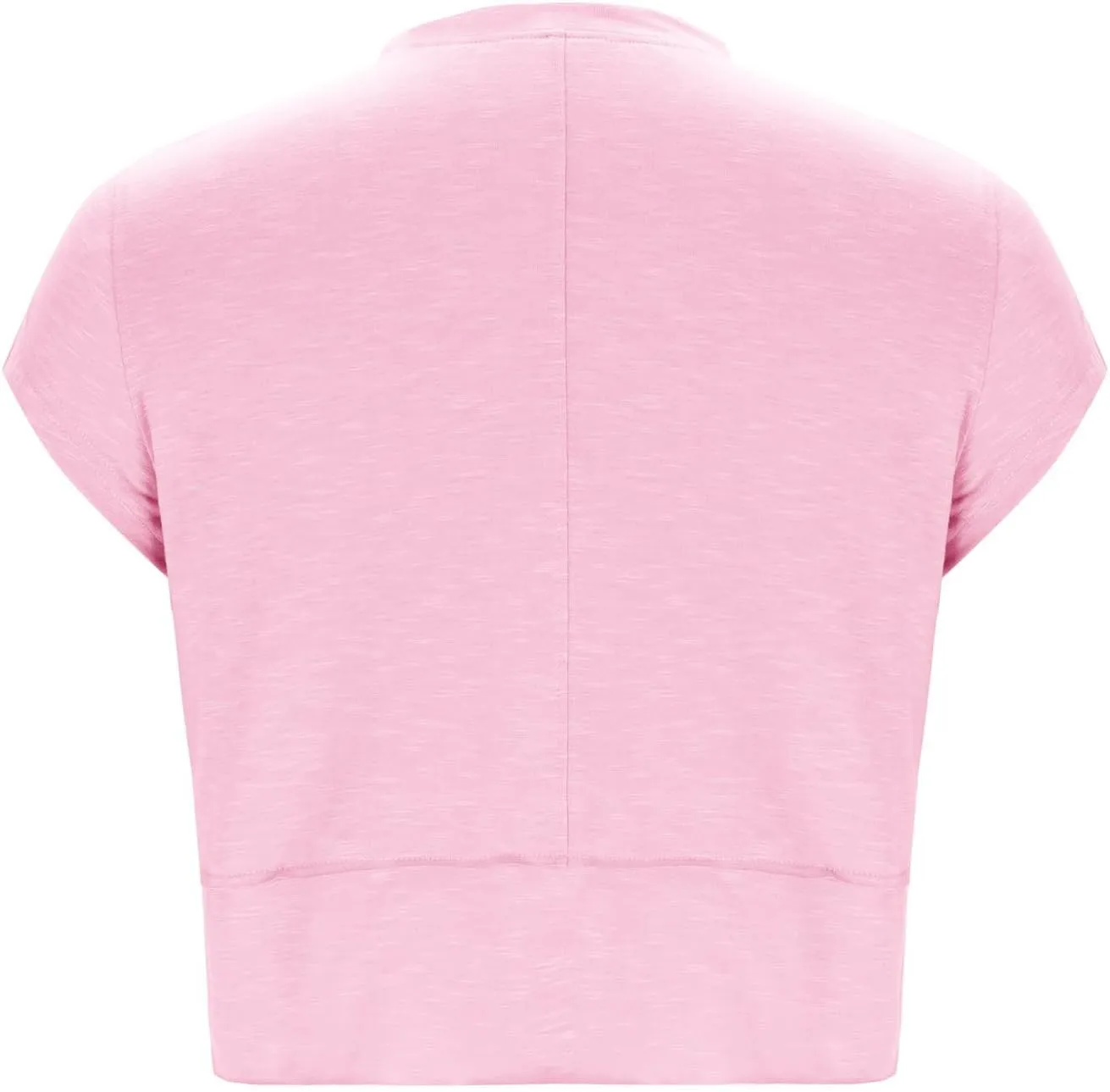 Women's Athletic T-Shirts Fashion Irregular Hem Crewneck Cap Sleeve Cropped Tops Lightweight Breathable Yoga Gym Tees
