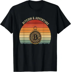 World Explorer Digital Nomad Crypto Adventure Travel Bitcoin T-Shirt