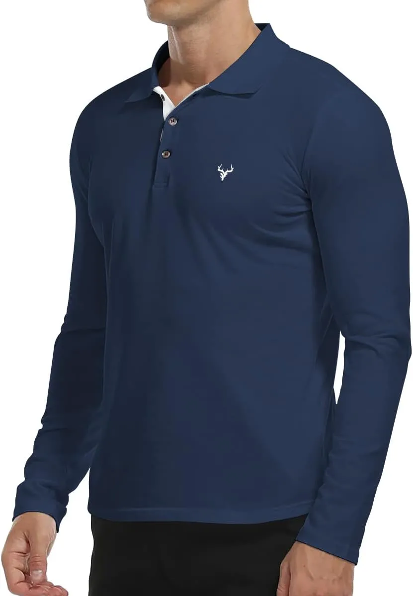 YTD Mens Classic Polo Shirt Short Sleeve Shirts Lightweight Slim Fit Casual Tops
