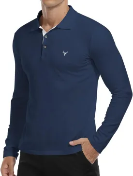 YTD Mens Classic Polo Shirt Short Sleeve Shirts Lightweight Slim Fit Casual Tops